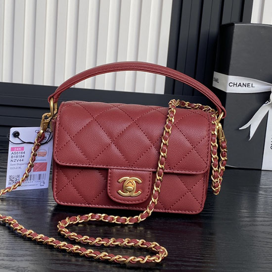 Mini Flap Bag with Top Handle AS5164 Red