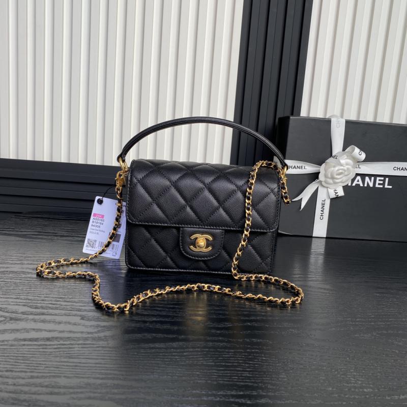 Mini Flap Bag with Top Handle AS5165 Black