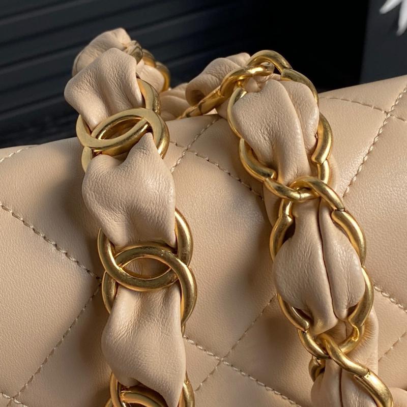 Small Chanel Lambskin Flap Bag AS5174 Beige