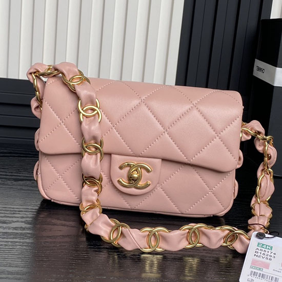 Small Chanel Lambskin Flap Bag AS5174 Pink