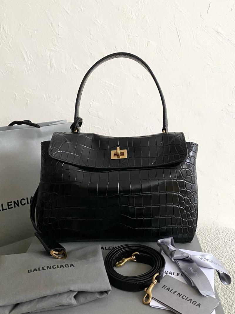 Balenciaga Rodeo Small Handbag Crocodile Embossed B789779