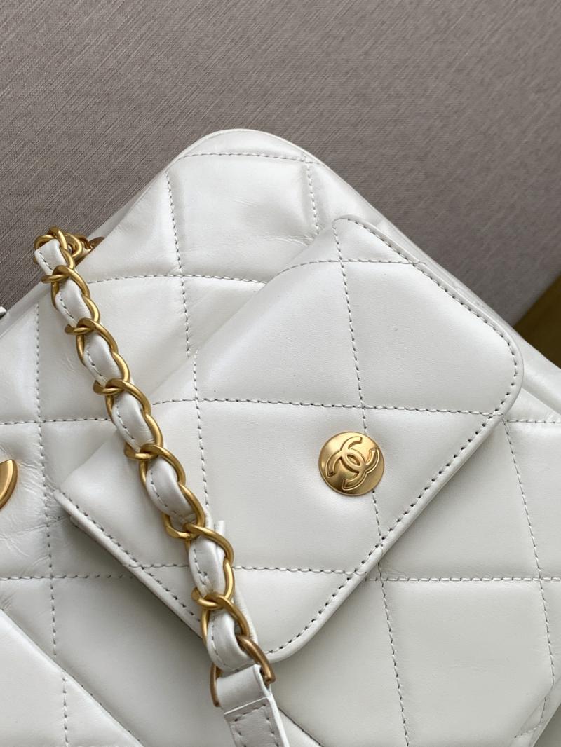 Chanel Calfskin Bowling Bag AS4933 White