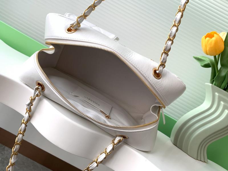 Chanel Calfskin Bowling Bag AS4933 White