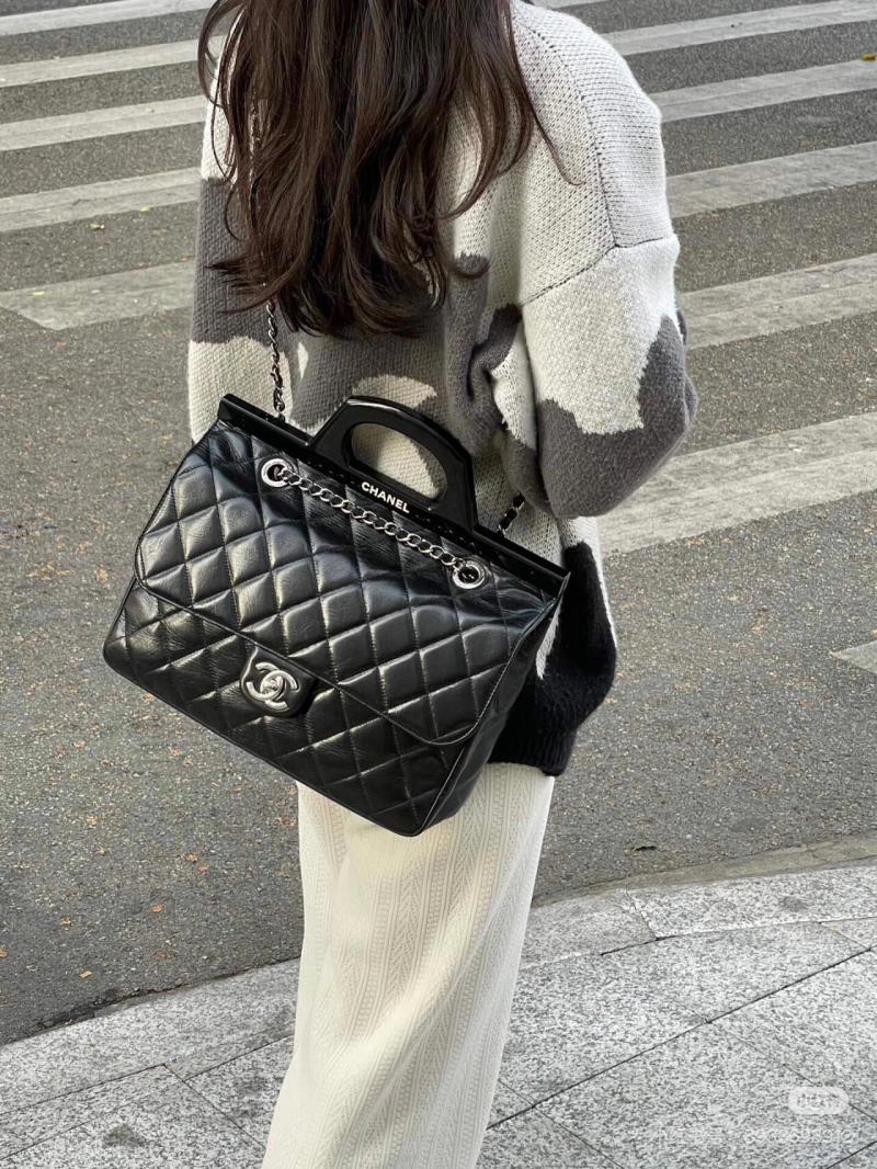 Chanel Glazed Calfskin CC Delivery Handbag AS8021