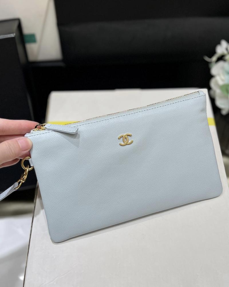 Small Chanel Grained Calfskin 22 Handbag AS3260 Blue