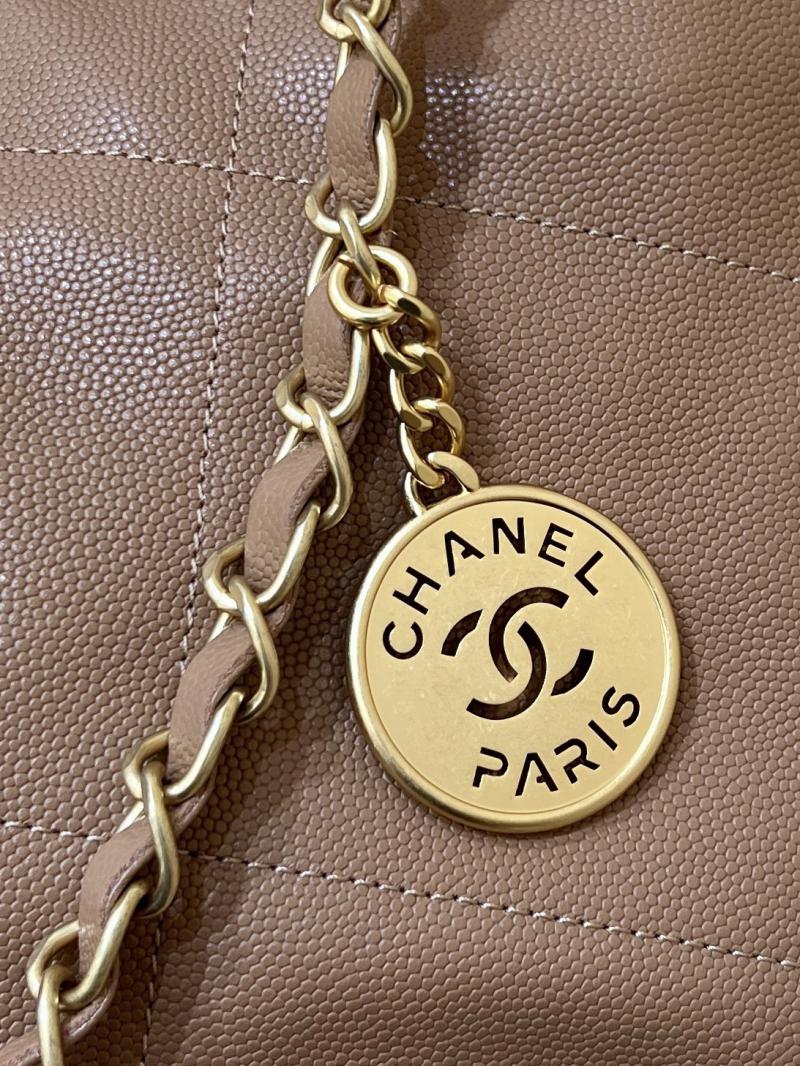 Small Chanel Grained Calfskin 22 Handbag AS3260 Brown