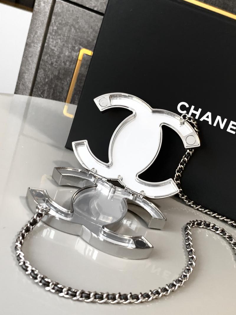 Chanel Logo Purse A54951 Silver