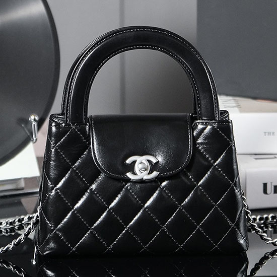 Chanel Mini Kelly Shopping Bag Black AS4416