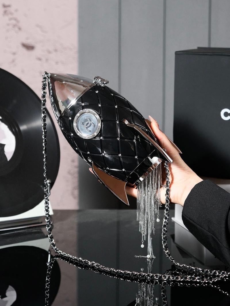 Chanel Plexiglass Crystal Rocket Ship Minaudiere AY2017