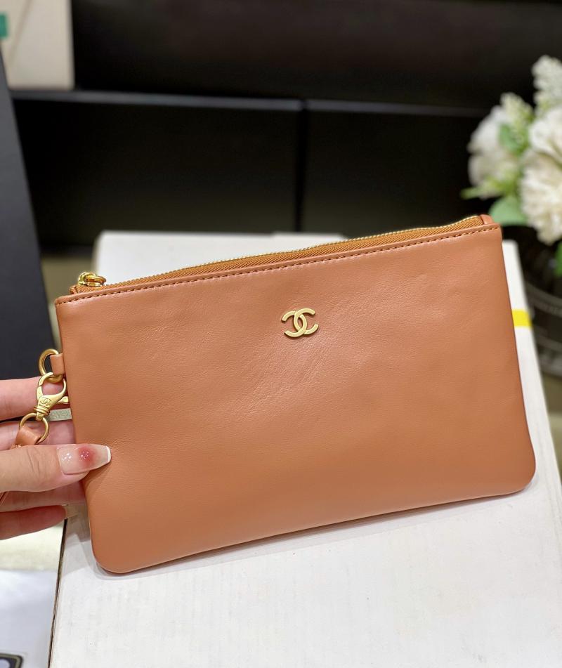 Chanel Shiny Calfskin 22 Handbag AS3261 Caramel