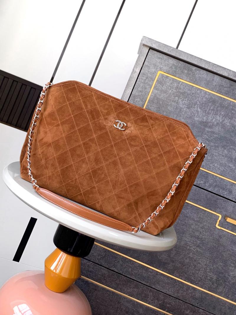 Chanel Suede Shoulder Bag AS2466 Caramel