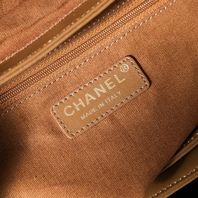 Chanel Suede Vintage Shoulder Bag Caramel AS2467