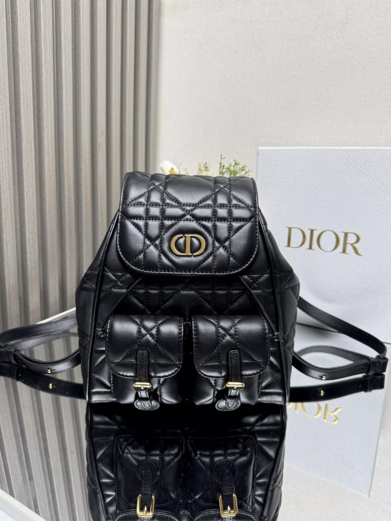 Dior Lambskin Caro Backpack M6301 Black