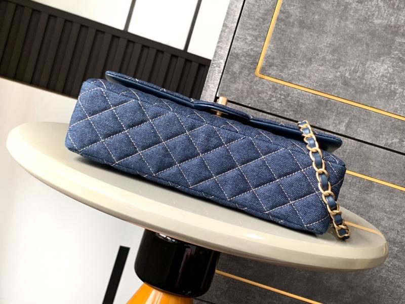 Medium Chanel Denim Flap Bag Blue A01112