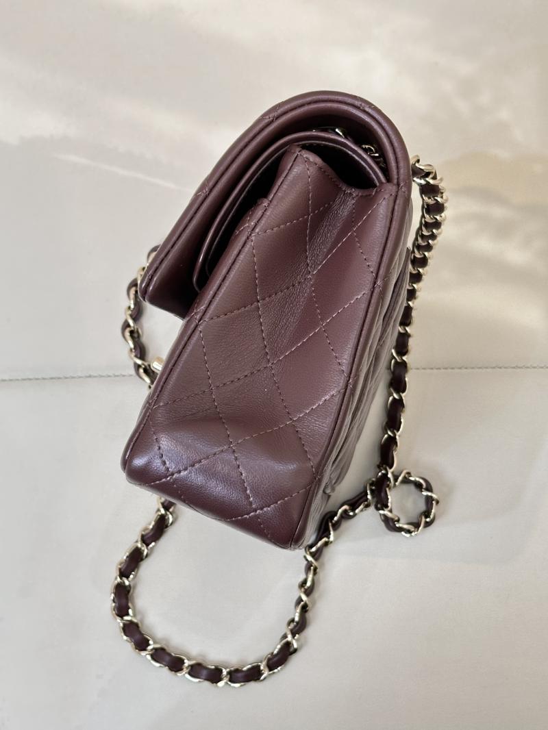 Medium Chanel Lambskin Flap Bag A01112 Burgundy