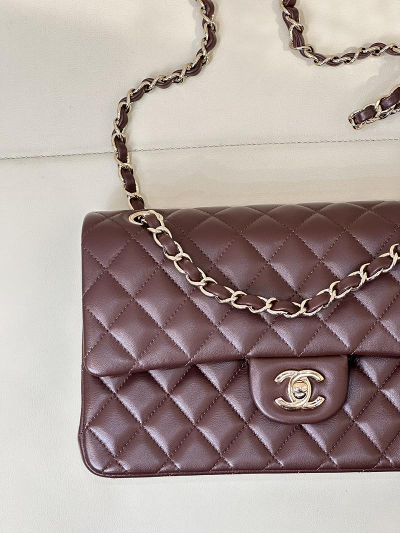 Medium Chanel Lambskin Flap Bag A01112 Burgundy