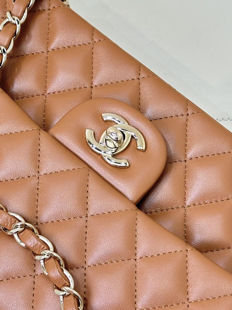 Medium Chanel Lambskin Flap Bag A01112 Caramel