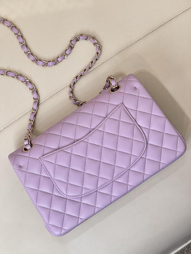 Medium Chanel Lambskin Flap Bag A01112 Purple