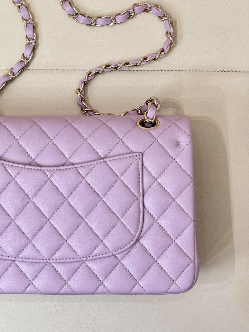 Medium Chanel Lambskin Flap Bag A01112 Purple