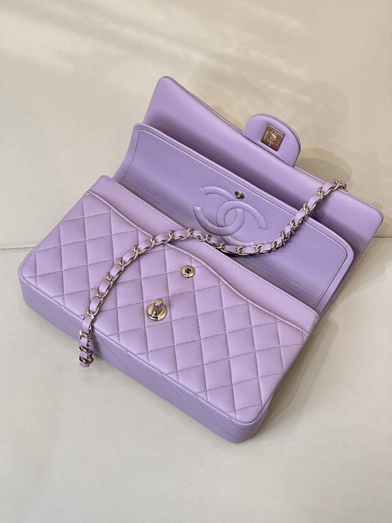 Medium Chanel Lambskin Flap Bag A01112 Purple