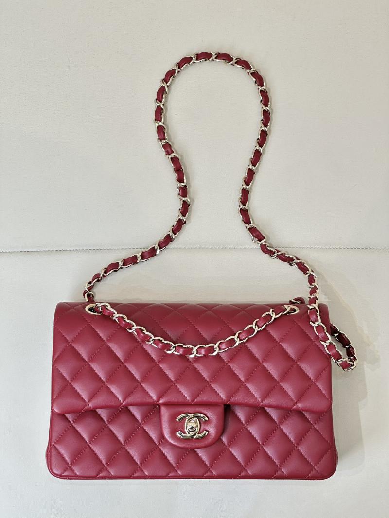 Medium Chanel Lambskin Flap Bag A01112 Red