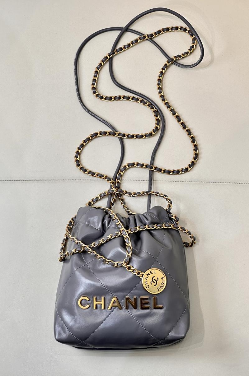 Mini Chanel 22 Handbag AS3980 Grey