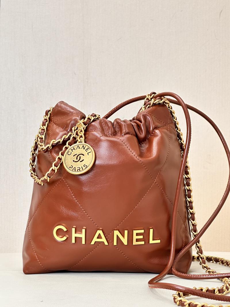 Mini Chanel 22 Handbag AS3980 Tan