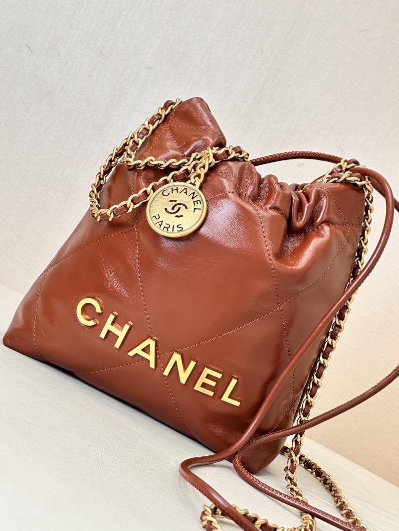 Mini Chanel 22 Handbag AS3980 Tan