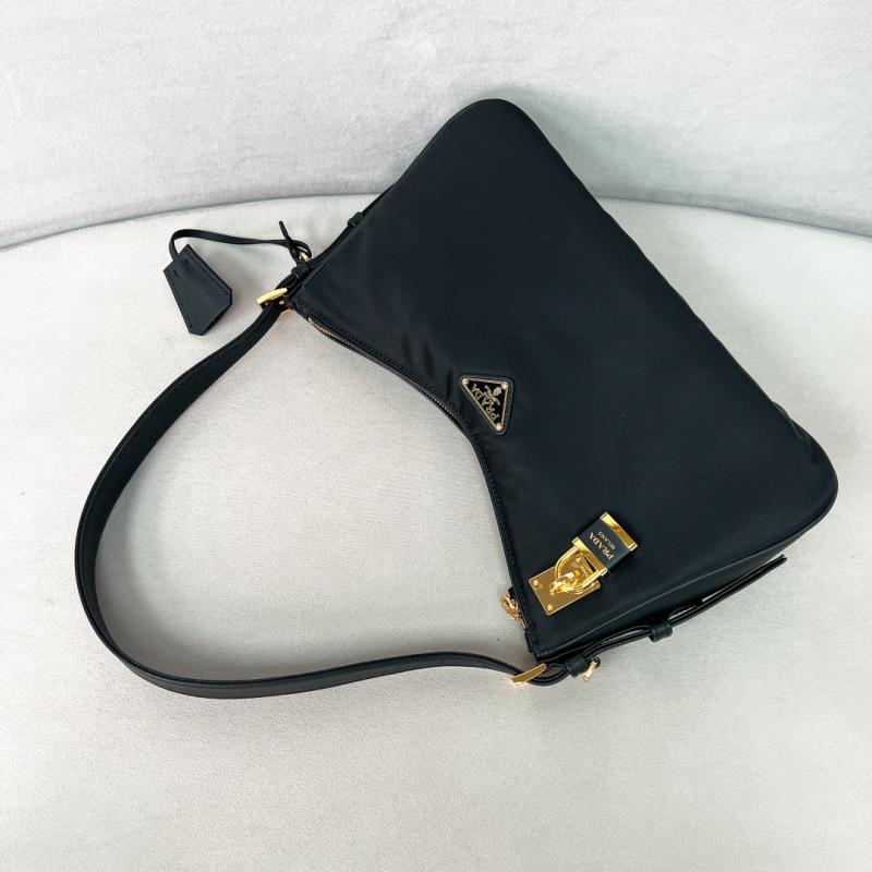 Prada Aimee large Re-Nylon and leather shoulder bag 1BC232