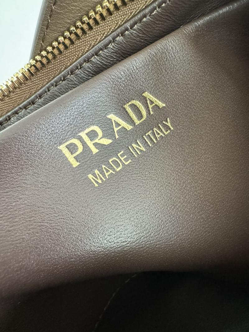 Prada Arque suede shoulder bag Brown 1BC194