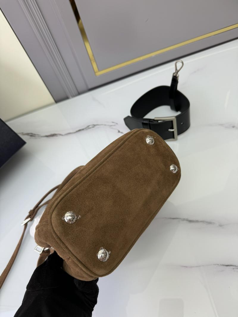 Prada Galleria Suede mini-bag Brown 1BA906