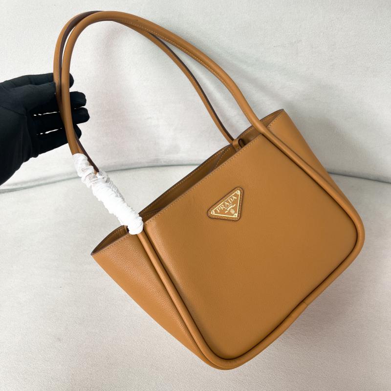 Prada Leather mini tote bag 1BG539 Caramel