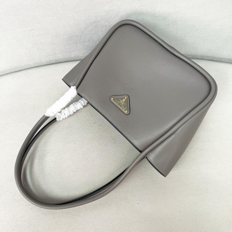 Prada Leather mini tote bag 1BG539 Grey