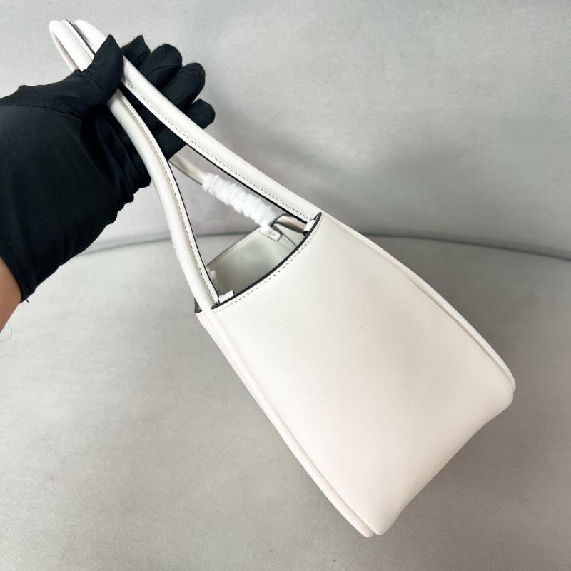 Prada Leather mini tote bag 1BG539 White