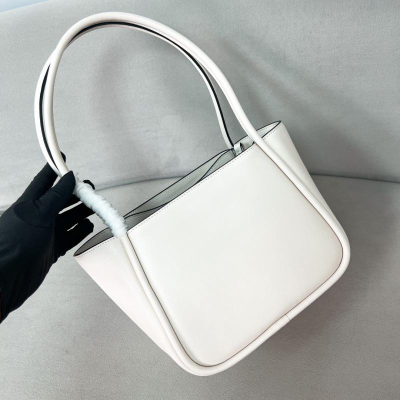 Prada Leather mini tote bag 1BG539 White