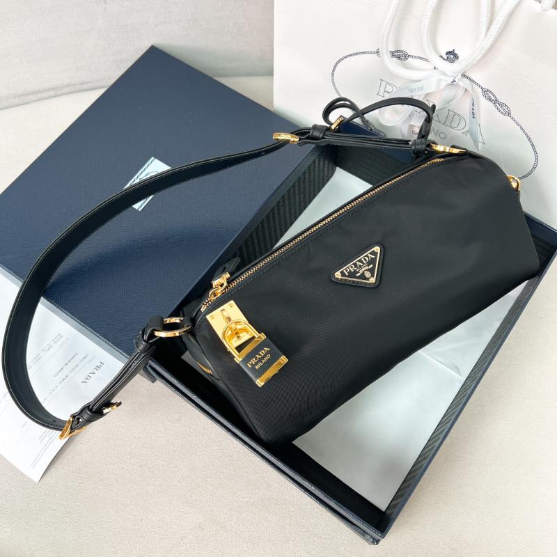 Prada Medium Re-Nylon and leather shoulder bag 1BC233