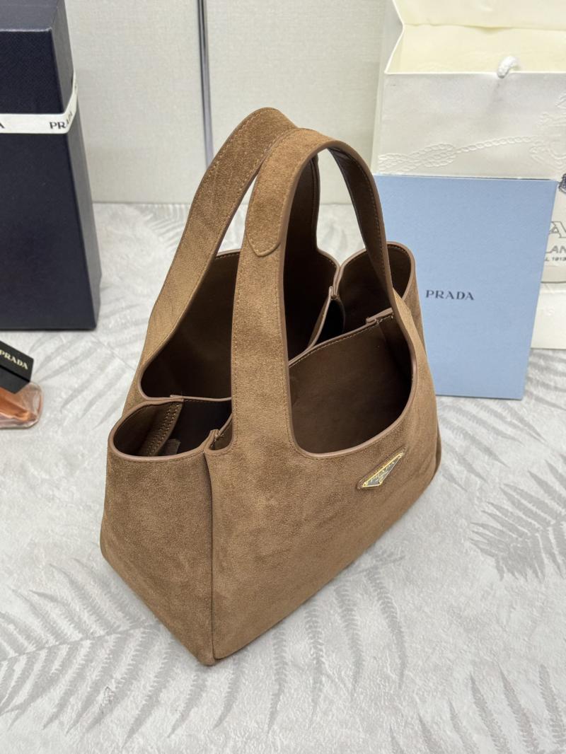 Prada Medium Suede tote Brown 1BG335