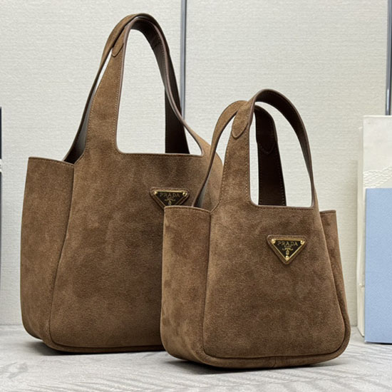 Prada Medium Suede tote Brown 1BG335