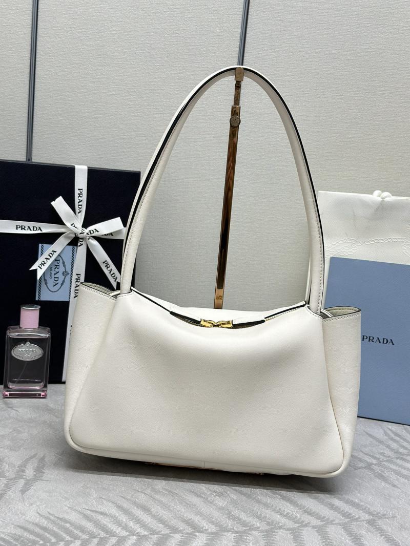 Prada Medium leather handbag 1BA444 White