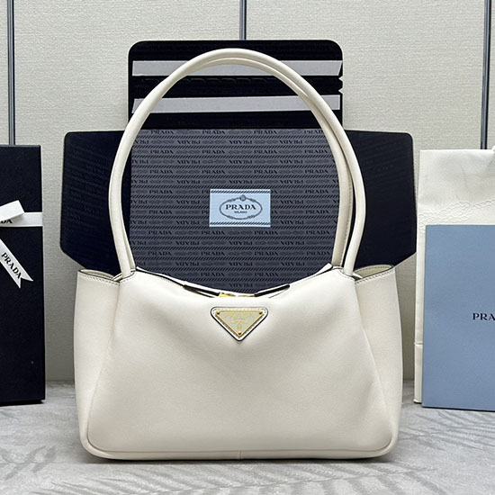 Prada Medium leather handbag 1BA444 White