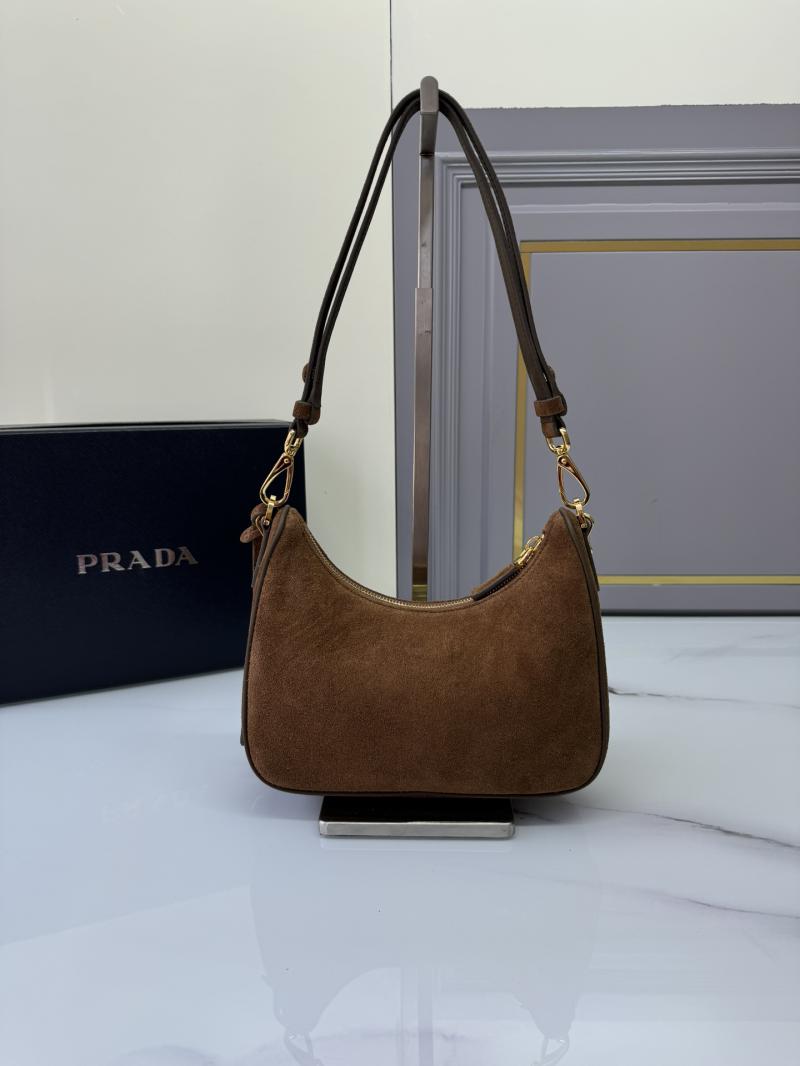 Prada Re-Edition Suede mini bag Brown 1BC204