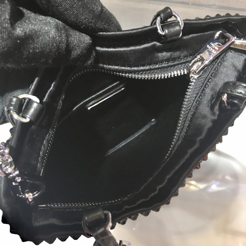 Prada Rhinestone Handbag 1N6608 Black