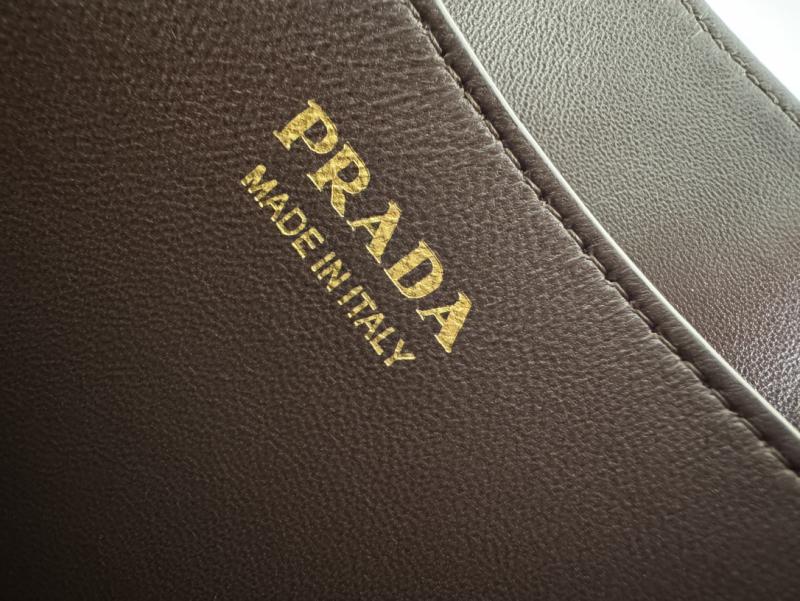 Prada Suede Buckle Bag Brown 1BA434