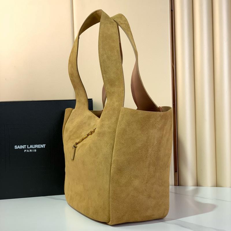 Saint Laurent Suede Bea Tote Bag 763435 Brown