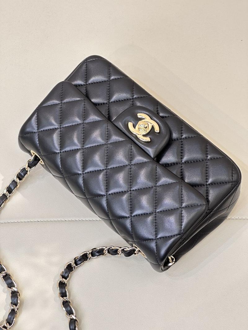 Small Chanel Lambskin Flap Bag A01116 Black