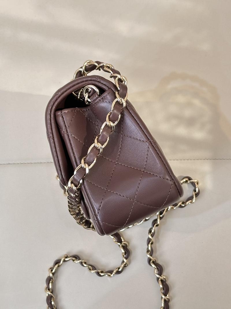 Small Chanel Lambskin Flap Bag A01116 Dark Burgundy