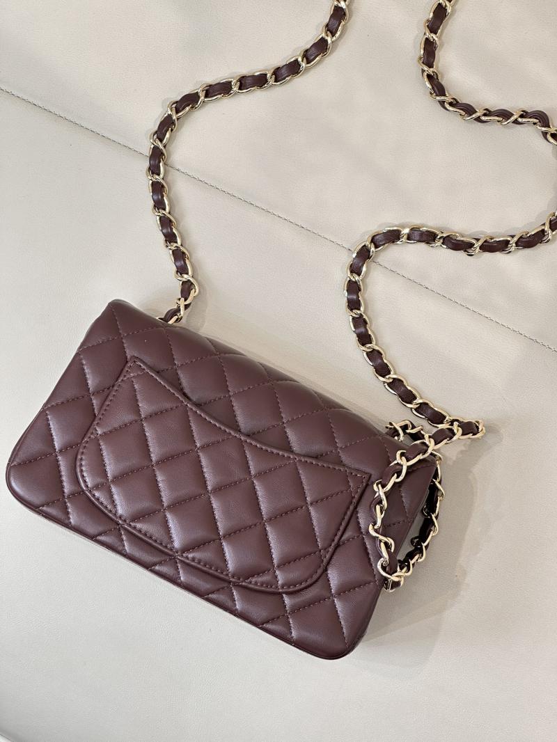 Small Chanel Lambskin Flap Bag A01116 Dark Burgundy