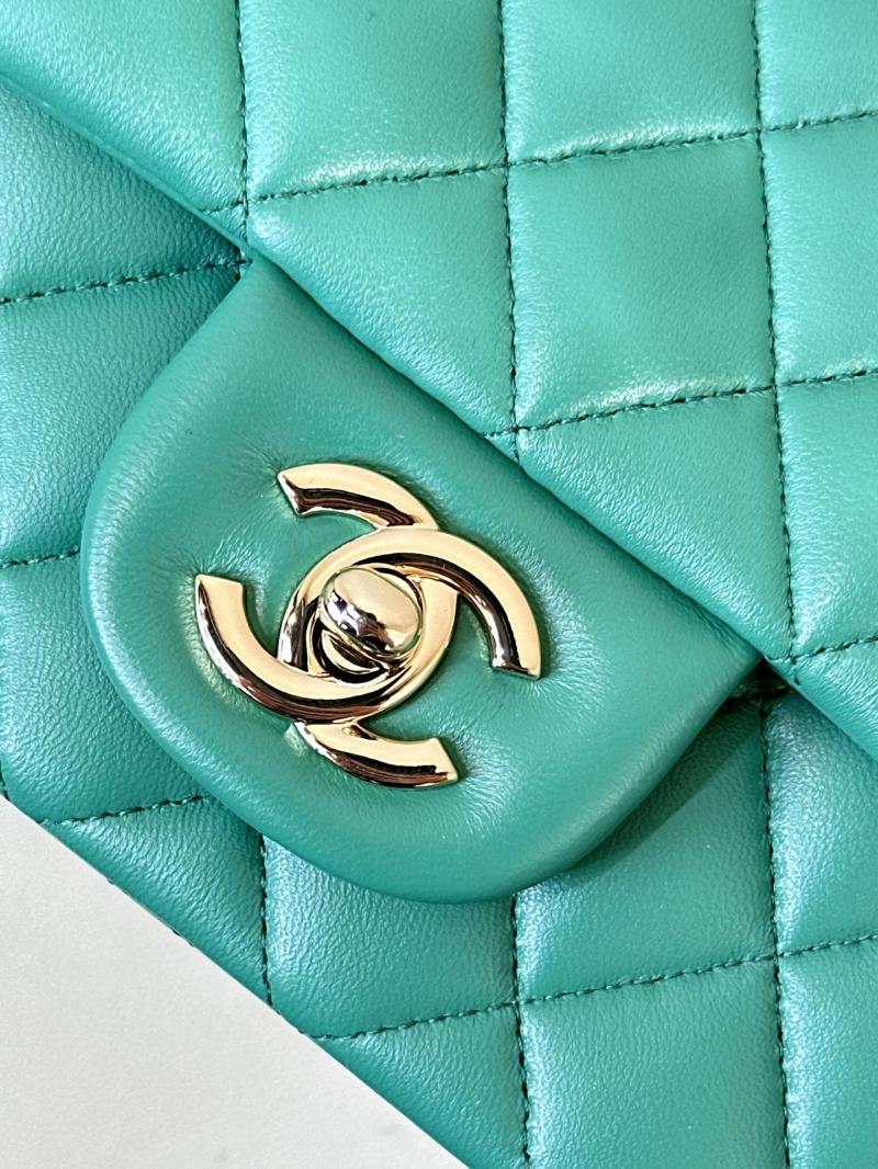 Small Chanel Lambskin Flap Bag A01116 Green