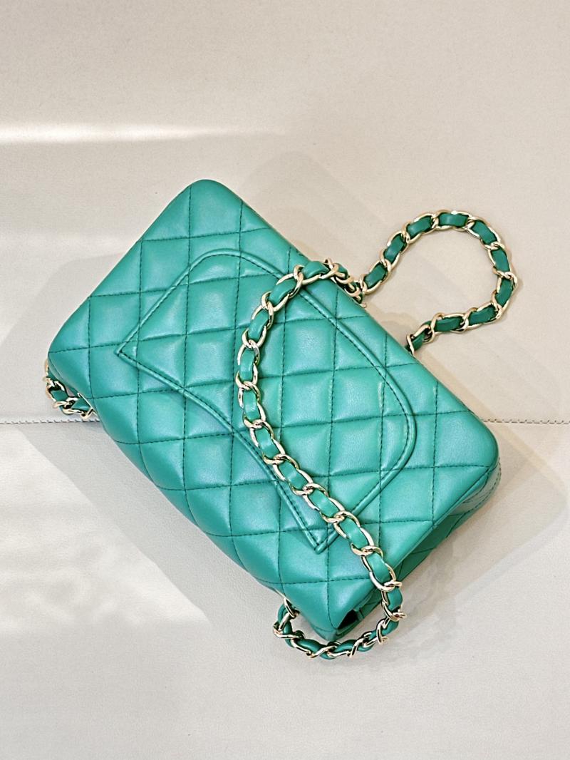 Small Chanel Lambskin Flap Bag A01116 Green