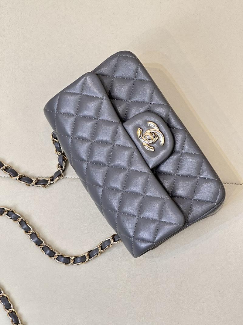 Small Chanel Lambskin Flap Bag A01116 Grey